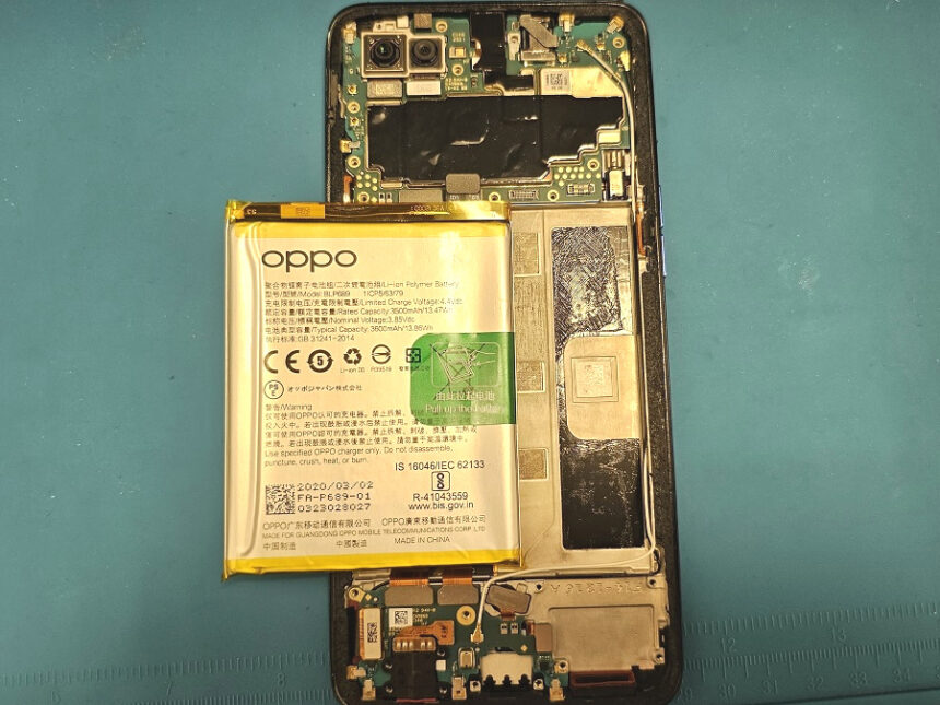 OPPOReno5Aのバッテリー交換