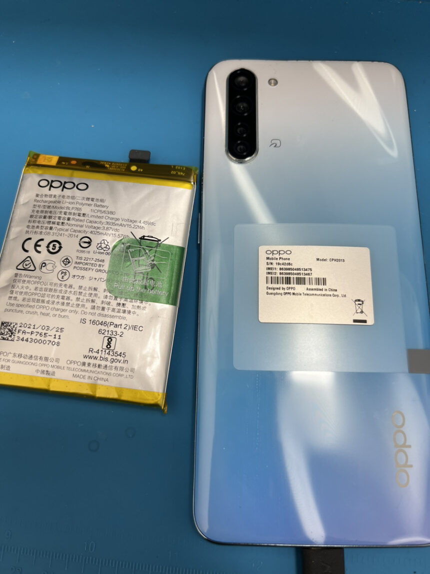 OPPO Reno3 Aバッテリー交換